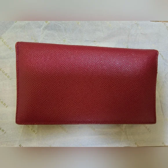 ❤️🎉HOST PICK🎉❤️BVLGARI B ZERO 1 Circle Logo Long Wallet Ruby - Picture 4 of 17